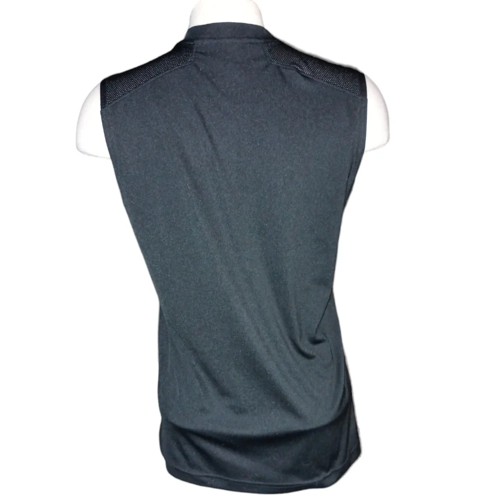 Nike Dri Fit Black with Large Yellow Swoosh Sleeveless T-shirt Size L